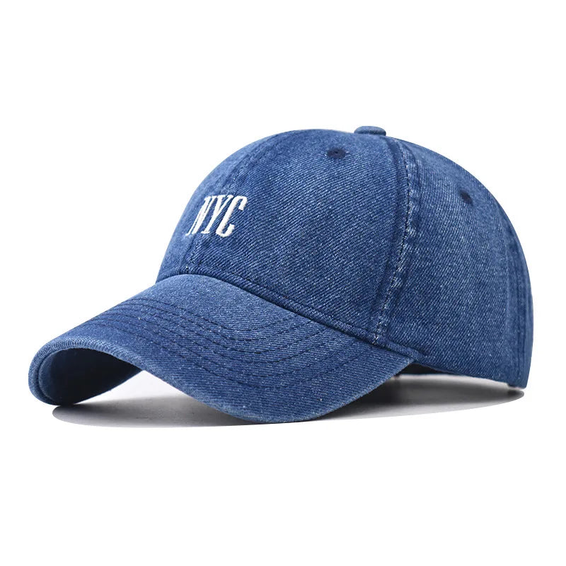 Denim Unstructured Baseball Cap For Men Women