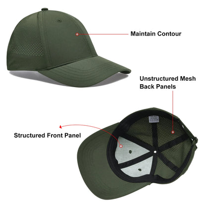 Unisex Classic Mesh Breathable Golf Dad Hat Baseball Cap for Running Fishing and Outdoor Activities