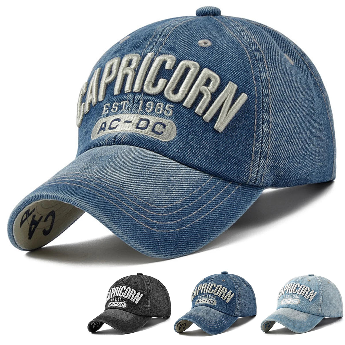 Unisex Capricorn Letter Embroidery Baseball Caps Spring