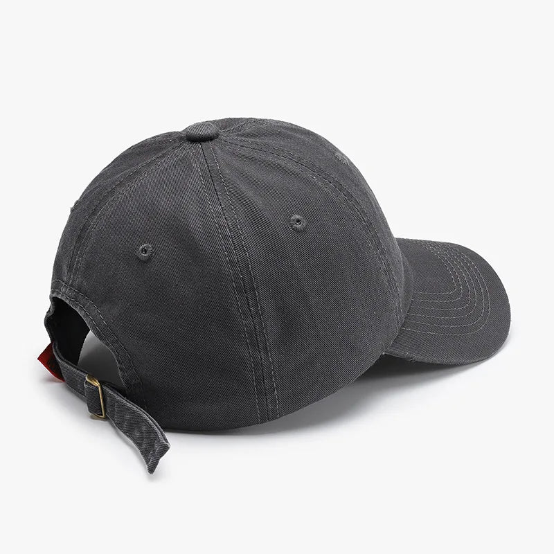 Soft Top Embroidered Letter Men's Breathable Sun Shading Baseball Cap For Outdoor Travel Duckbill Cap