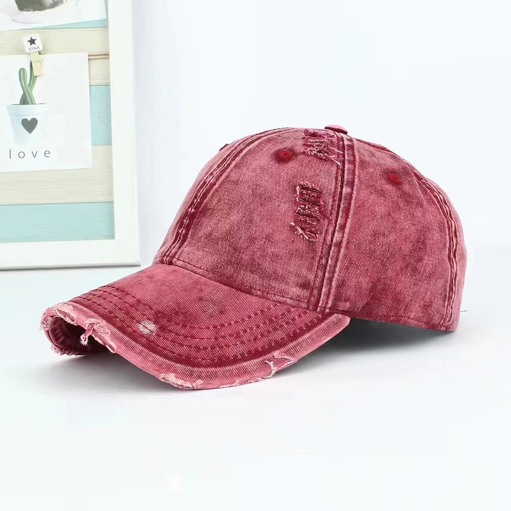 Fashion Women Trucker Cap Distressed
