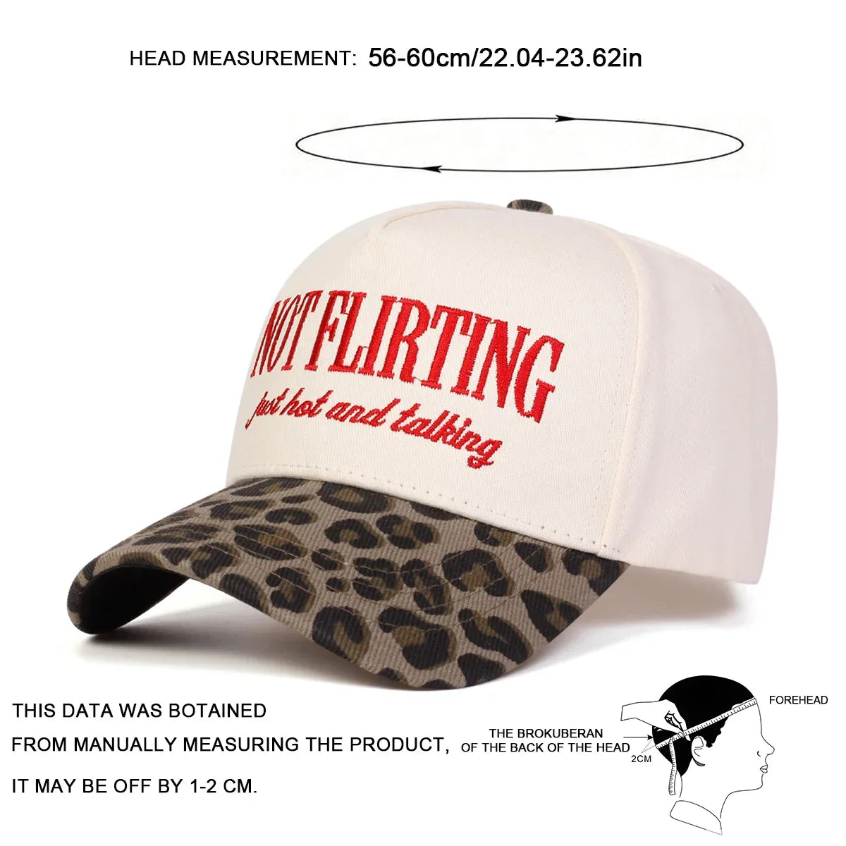 Unisex Not Flirting Letter Embroidery Baseball Caps Spring Autumn