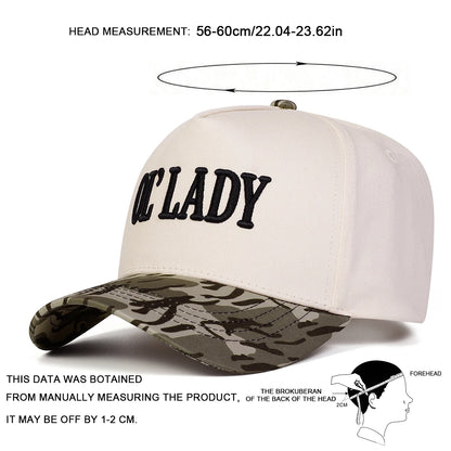 Unisex OL' LADY Embroidery Baseball Caps Spring Autumn