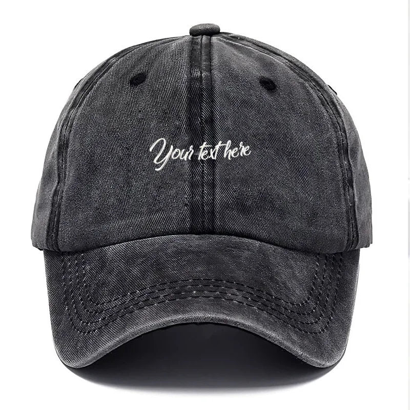 Washed Cotton Baseball Cap Men Women Personalized Fashion Sun Hats