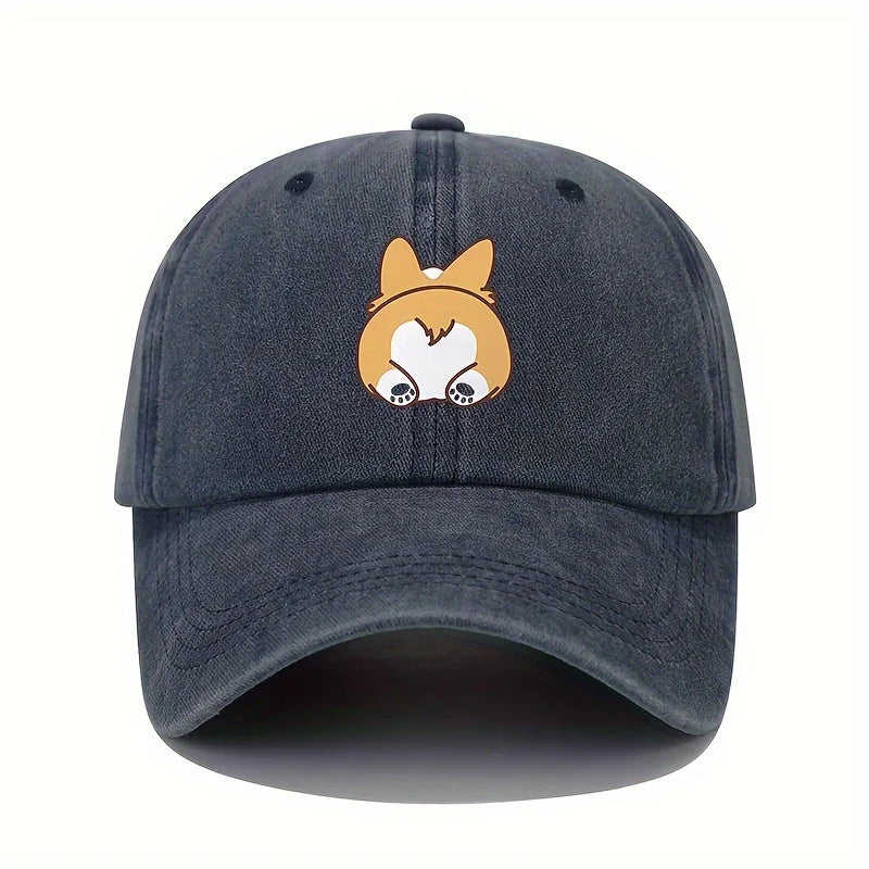Cute Dog Printed Baseball Cap, Suitable for Hlidays