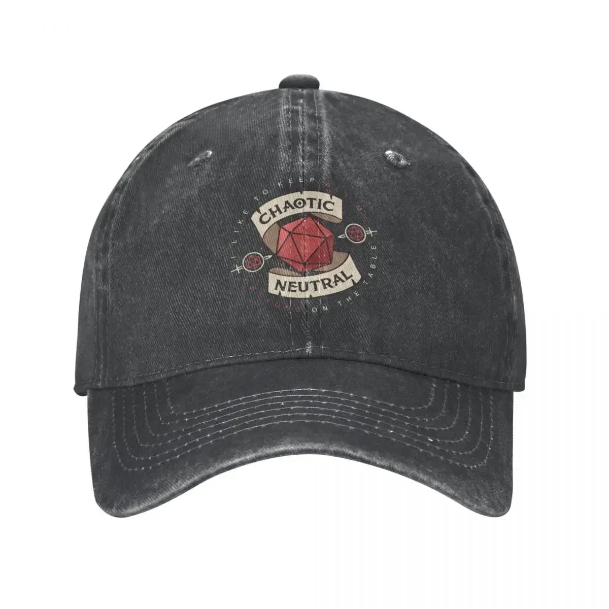 Chaotic Neutral Alignment Kinda Care Kinda Dont Baseball Caps