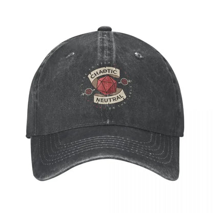 Chaotic Neutral Alignment Kinda Care Kinda Dont Baseball Caps