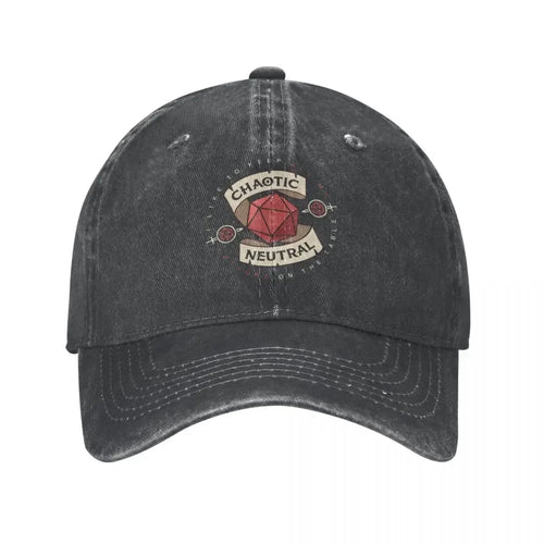 Chaotic Neutral Alignment Kinda Care Kinda Dont Baseball Caps