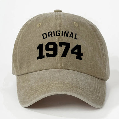 Personalized Cotton Original Born In 1974 Funny Birthday Gift Baseball Cap