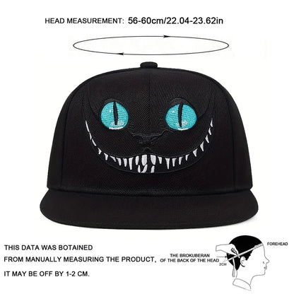 Unisex Cartoon Cat Embroidery Hip-Hop Hats