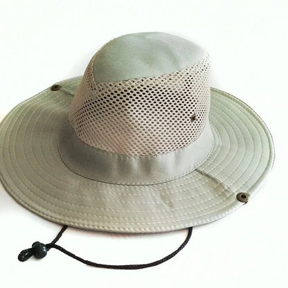 New Fishing Caps Men's Outdoor Hat Knight Cap Wide Straw Hat