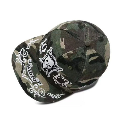 2026 Camouflage Skull Embroidery Snapback Hat