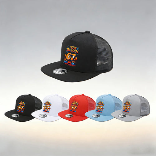 1/2PC Flat Brim Mesh Snapback Hat