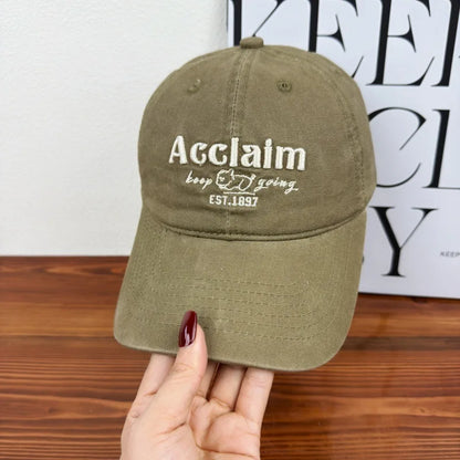 Cotton Retro Vintage Baseball Cap Men Women Denim Embroidered Letters Hat