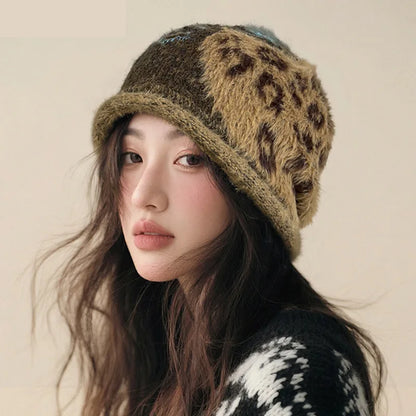 Korean Retro Knitted Stacked Hat Ladies