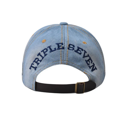 Vintage Denim Baseball Cap For Women Men Letter Snapback Sun Hat