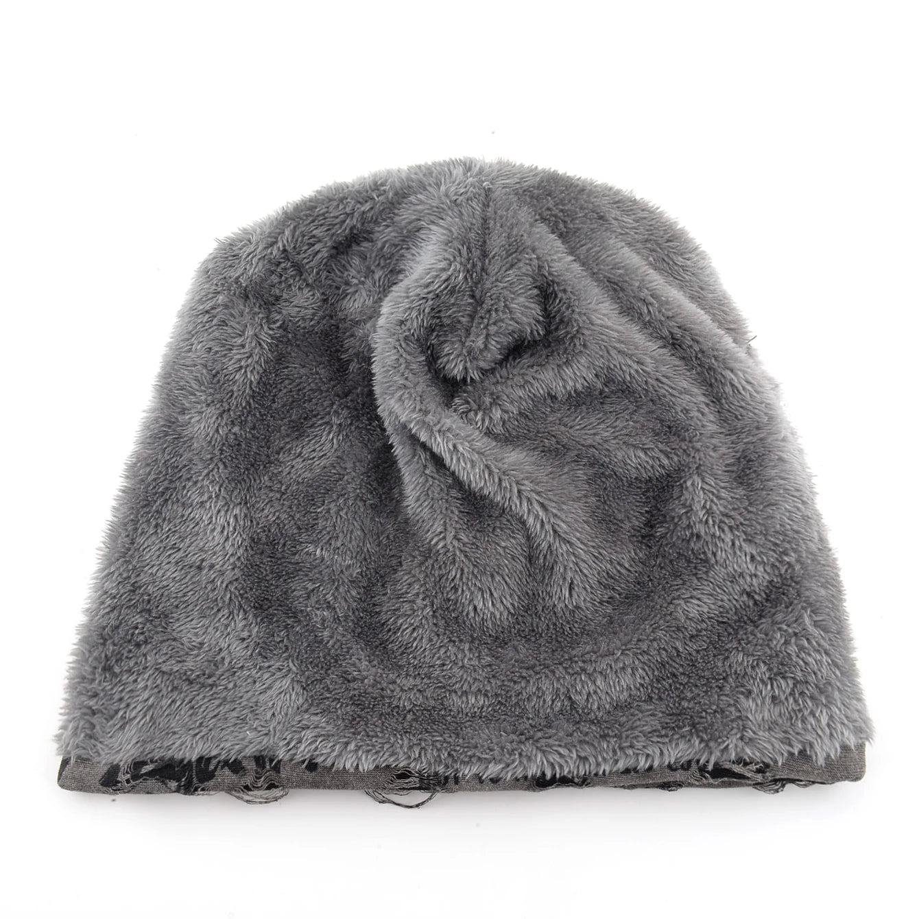 Letter Print Beanie Hats For Women Men Vintage Distressed Cracked Design Wasteland Style