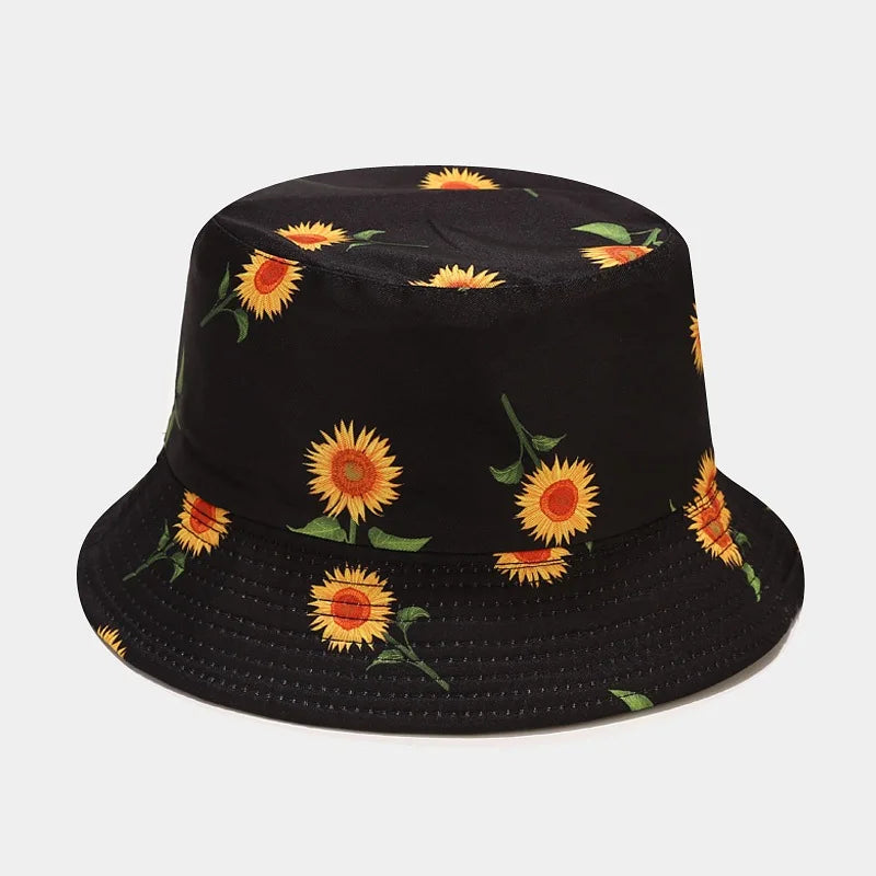 Fashion Plant Printing Pattern Fisherman Hat Spring and Summer