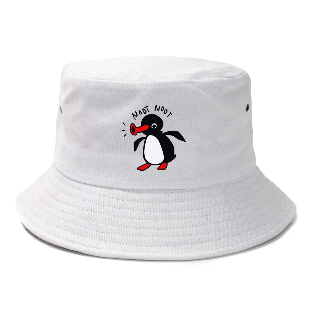 Summer Penguin Bucket Hat Reversible Bob Men Women Cotton