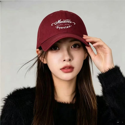 Hat Female Retro and Fashion All-Matching Baseball Cap Male