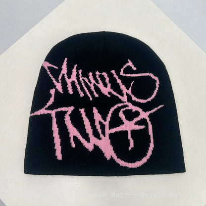 New Men Women American Street Jacquard Letters Knitted Hats