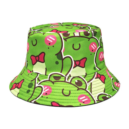 Frog Pattern Panama Hats Spring Summer Sunscreen Sun