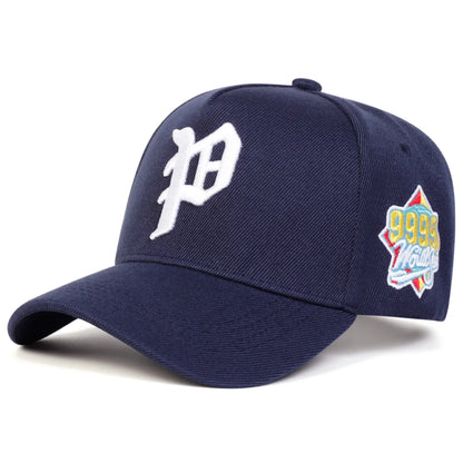 Unisex Gothic P Letter Embroidery Baseball Caps