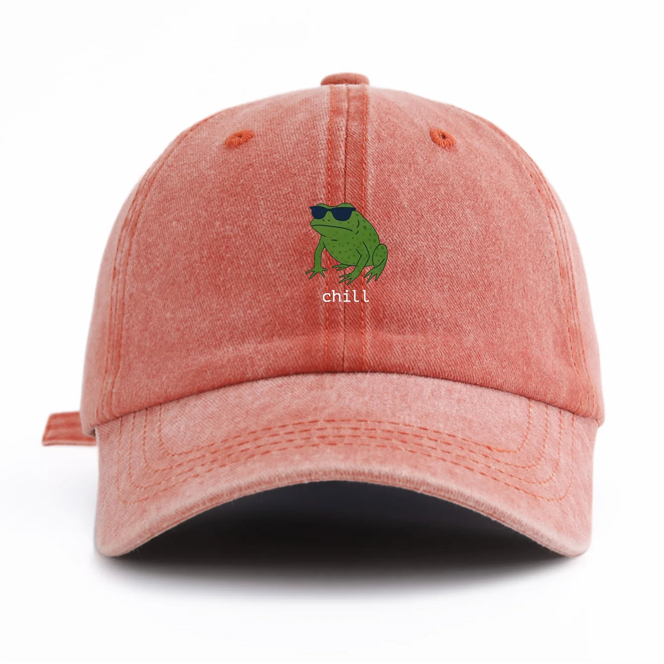 Chill Print Washed Baseball Cap Dad Hat