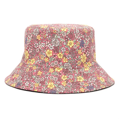 Spring Summer Small Floral Print Bucket Hat