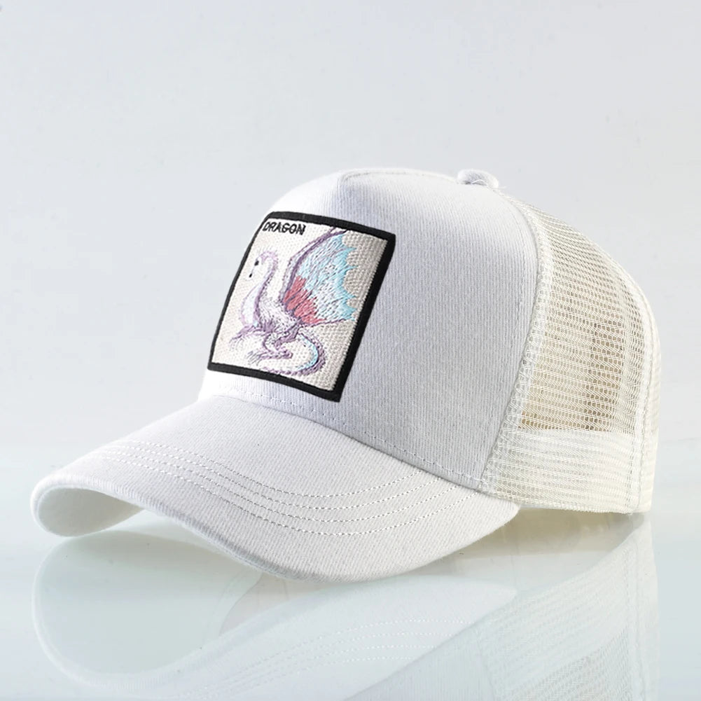Embroidery Dragon Baseball Cap Men Outdoor
