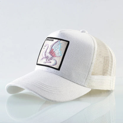 Embroidery Dragon Baseball Cap Men Outdoor
