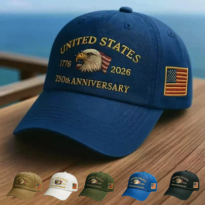250th Anniversary Hat USA Patriotic Baseball Caps