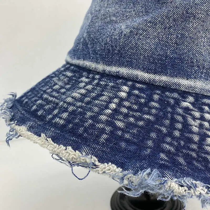 Women Fashion Retro Denim Washed Fisherman Cap