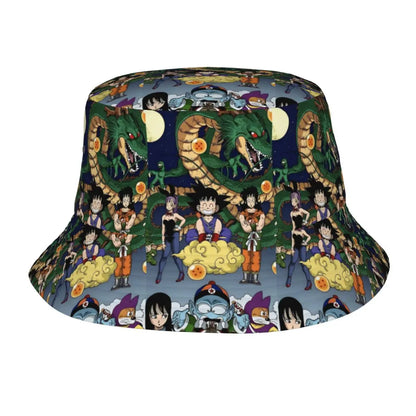 Street Dragon Ball Z Bucket Hat Woman Packable Camping Japan Cartoon Fishing Fisherman Cap Summer