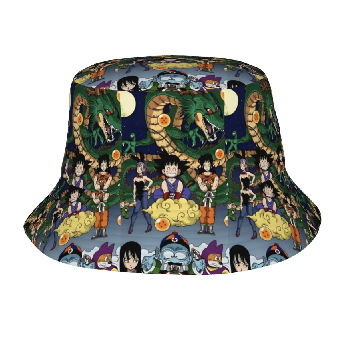 Dragon Ball Bucket Hat for Woman Summer Travel Super Saiyan Sun Hats