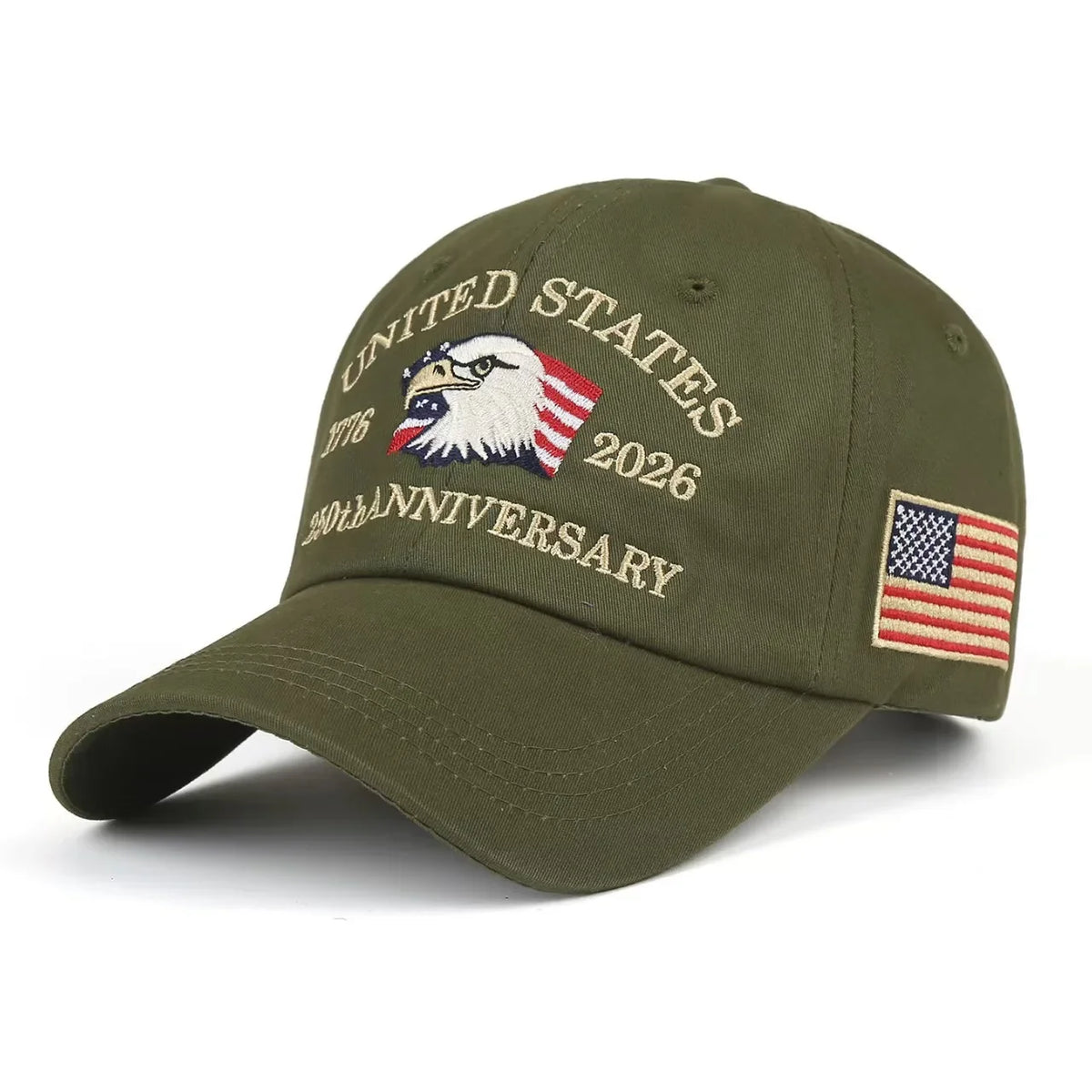 Outdoor Sports Baseball Cap Embroidery American Eagle Head 250th Anniversary Cap Shade Cap