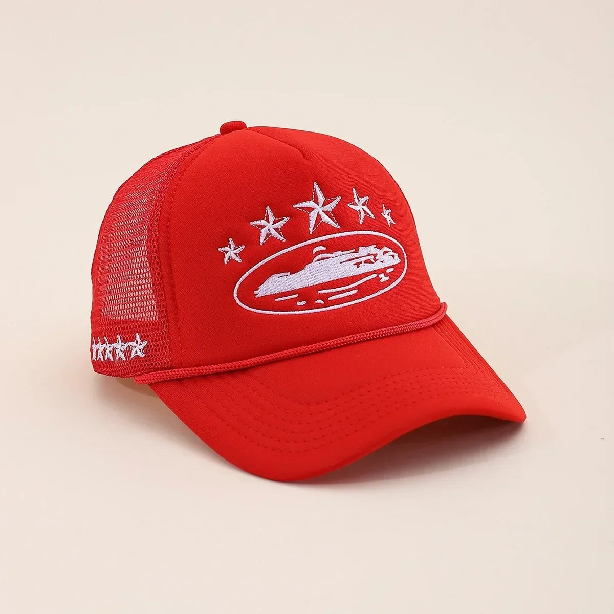 Unisex Men Women Cap Pentagram Embroidery Baseball Net Caps Spring Summer