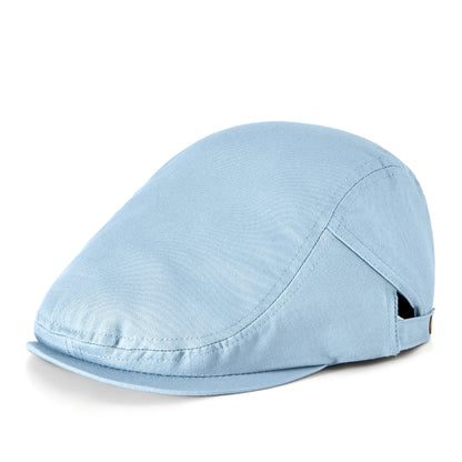 Men's 100% Cotton Flat Ivy Gatsby Newsboy Dad Casual Plain Driving Hat