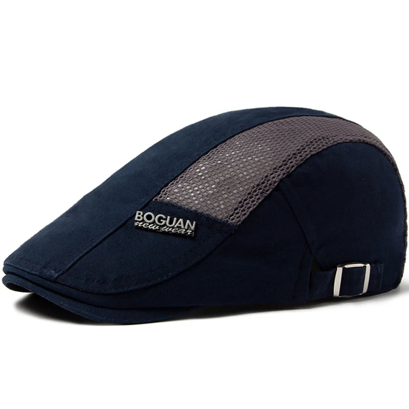 Mesh Cap Beret For Men Fashion Letter Label Berets Summer Cotton