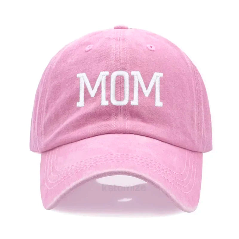 DAD MOM Embroidery Pure Cotton Baseball Cap Fashion Sport Golf Caps Sun Hat