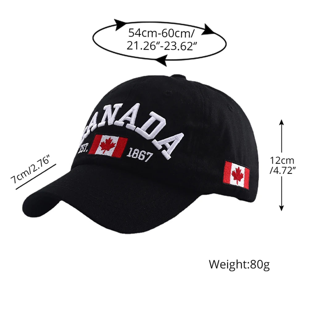 Canada Flag Embroidery Baseball Cap