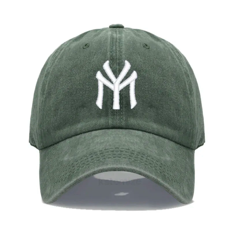 Letter MY Embroidery Baseball Cap Women Men Adjustable