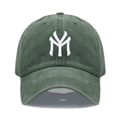 Letter MY Embroidery Baseball Cap Women Men Adjustable