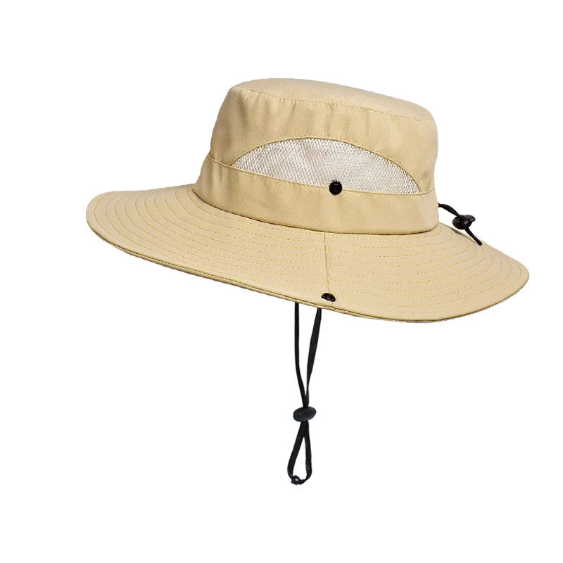 Autumn Summer UV Protection Sun Hats For Women Men Breathable Mesh Fisherman Caps