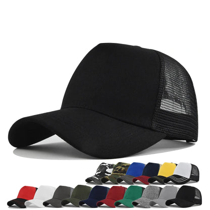 New Autumn Solid Mesh Patchwork Women Men Baseball Cap