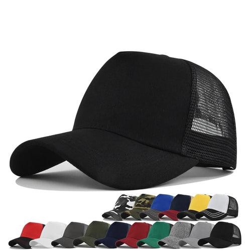 New Autumn Solid Mesh Patchwork Women Men Baseball Cap