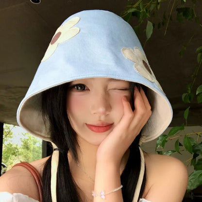 Sweet Flower Strap-On Bucket Hat