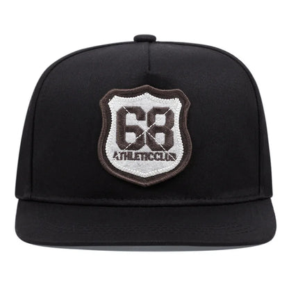 Men's and Women's Flat Brim Hats Street Embroidery Figure 68 Hip Hop Hat