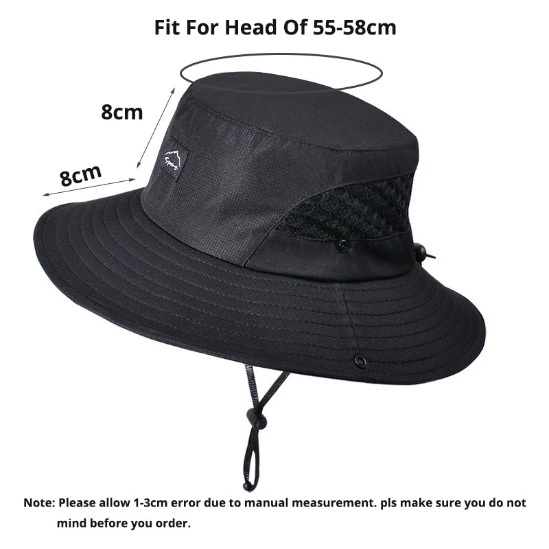 Men's Summer Bucket Hat Wide Brim Fisherman Caps