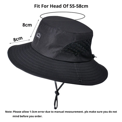 Men's Summer Bucket Hat Wide Brim Fisherman Caps